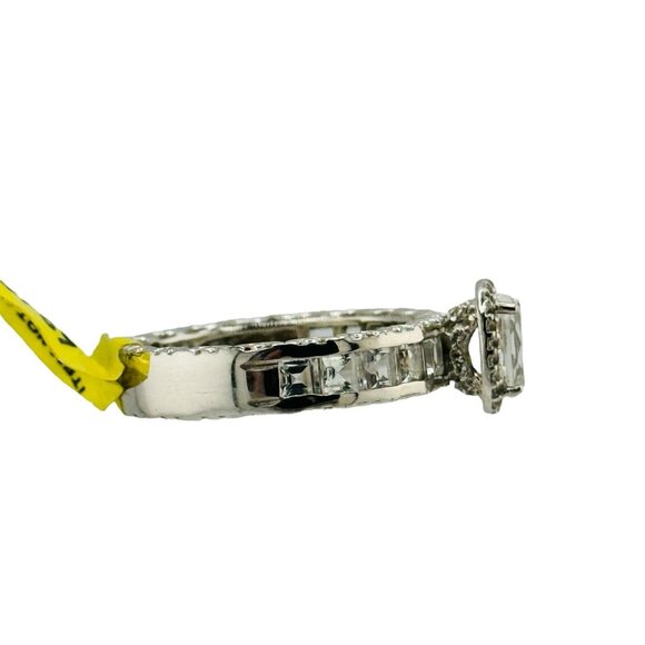 NWT Chuck Clemency Clear Topaz Sterling Silver Halo Ring Size 10 Designer Heavy - Picture 4 of 10